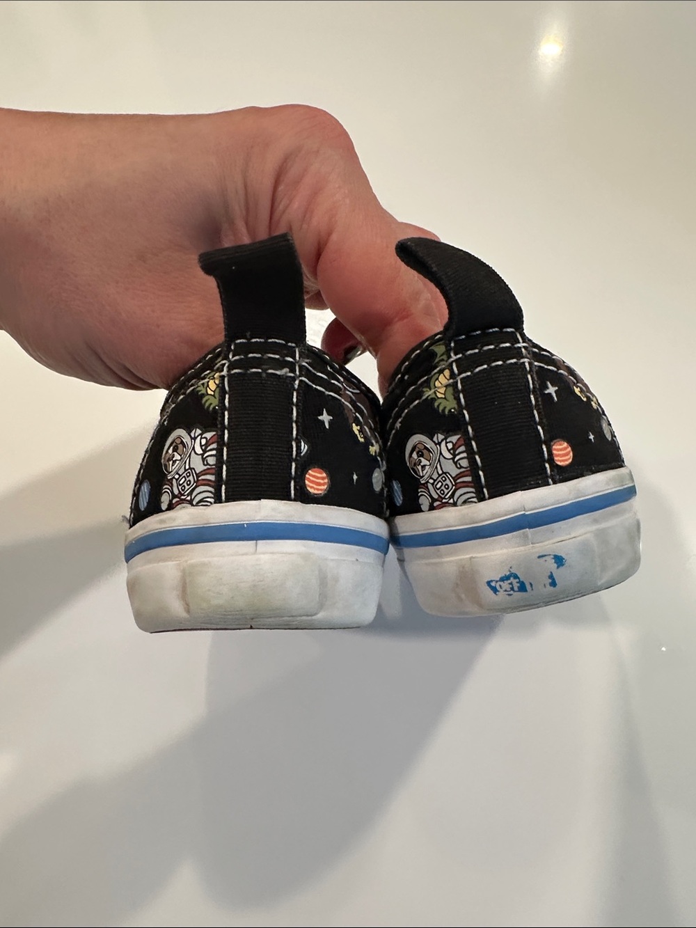 Vans Kids Black Space-Print Canvas Sneakers - Picture 3 of 4